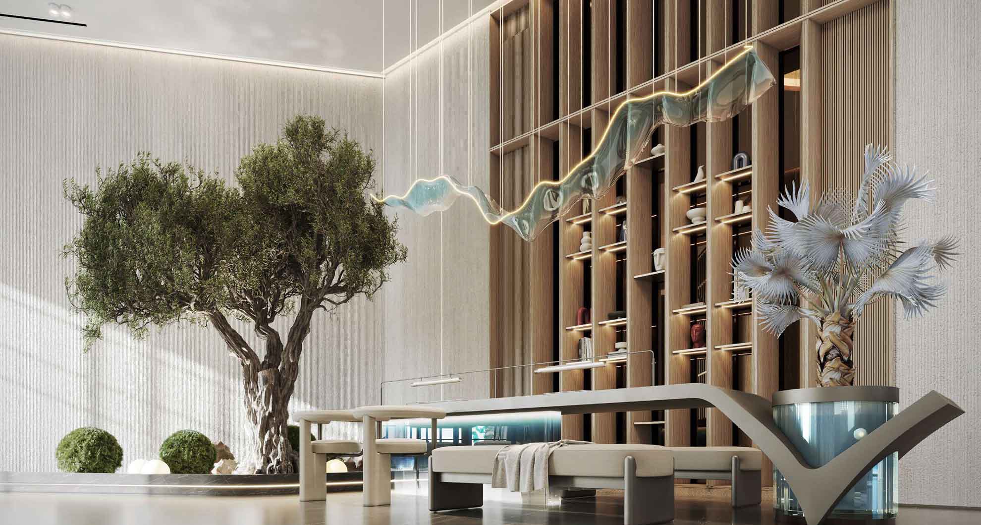 A healthy reception upon entry to the Enre tower