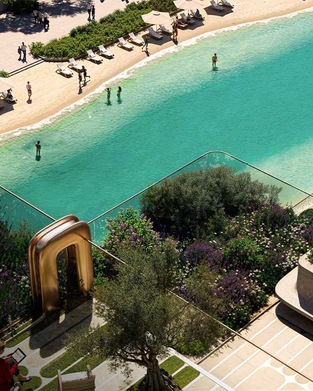 Beach-Above-the-City Vertical Mad-Made Beach by Imtiaz Developments
