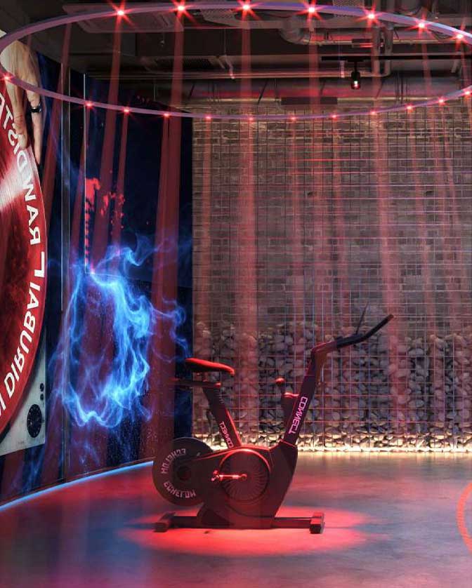 High energy fitness room