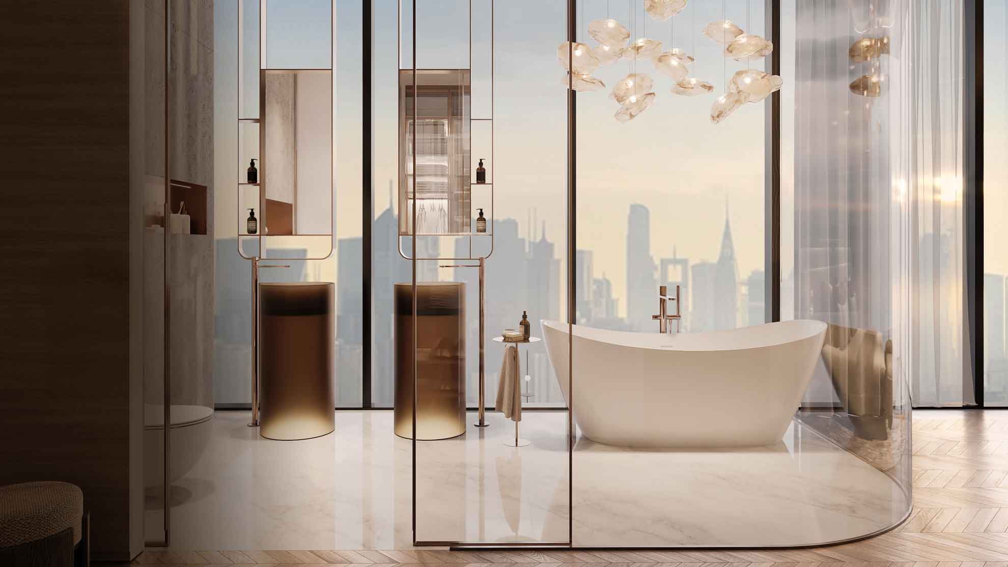 Designer bathrooms with premium finishes