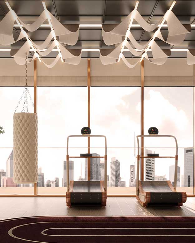 Train-with-the-View Indoor cycling with Dubai skyline views